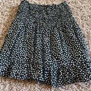 Zara girls flower black skirt